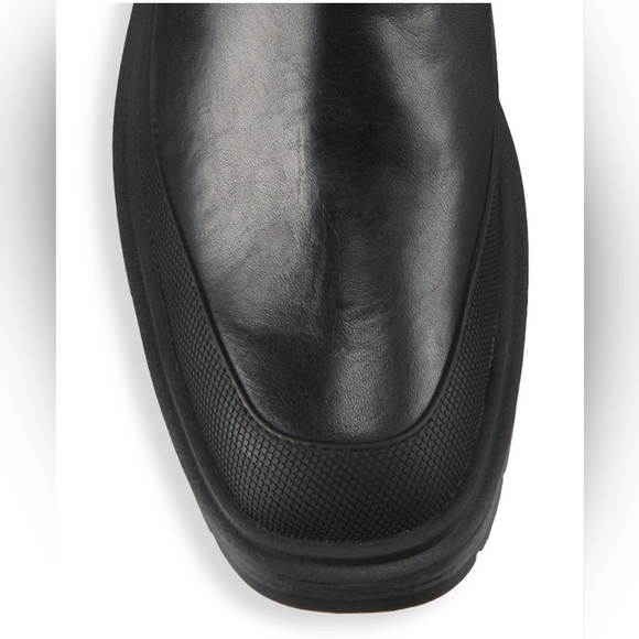 Edgy Sam Edelman Water Repellent Black Leather Chelsea Boots - Picture 10 of 14